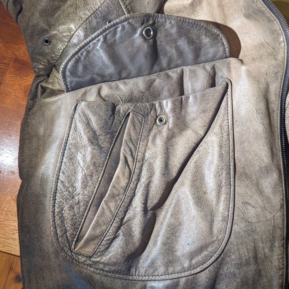 Vintage Hunt Club Genuine Leather Bomber Jacket - Picture 8 of 13